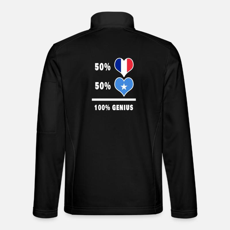 France and Somalia Genius / Gift - Unisex Softshell Jacket - black