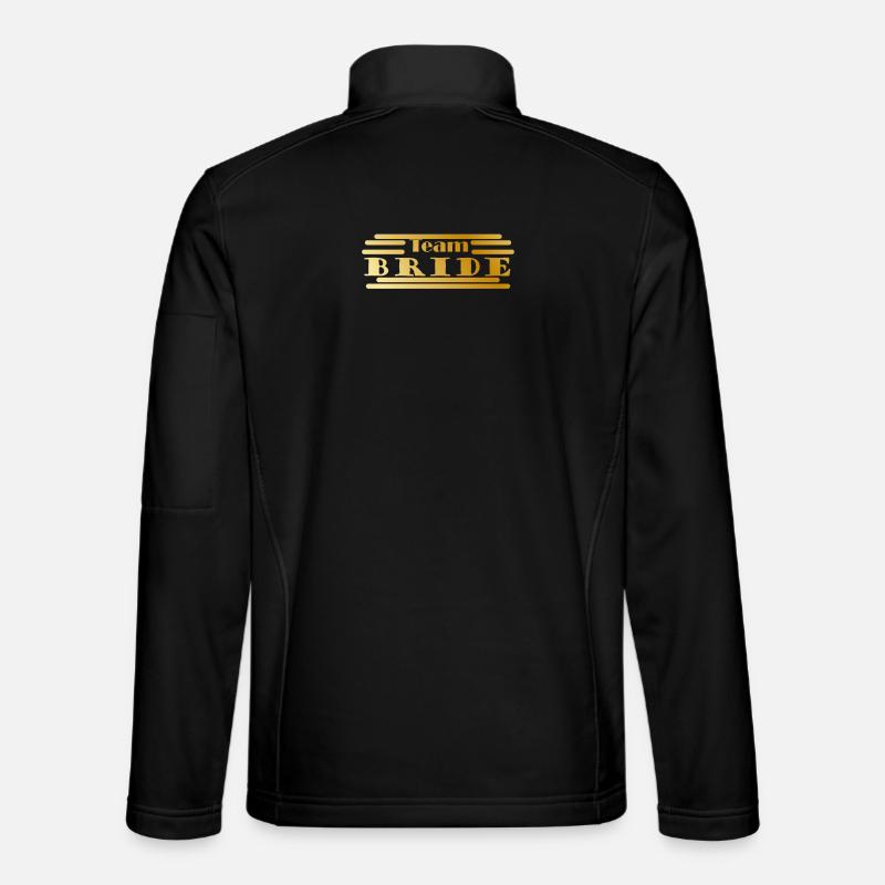 Team Bride in Gold - Unisex Softshell Jacket - black