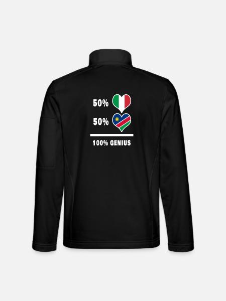 Brilliant Italy and Namibia / Gift - Unisex Softshell Jacket - black - Back