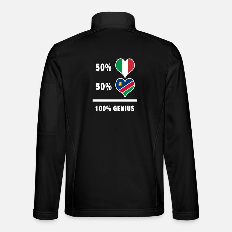 Brilliant Italy and Namibia / Gift - Unisex Softshell Jacket - black