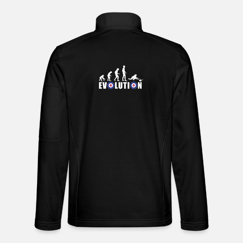 EVOLUTION CURLING Eisstockschießen Geschenk Winter - Unisex Softshelljacke - Schwarz
