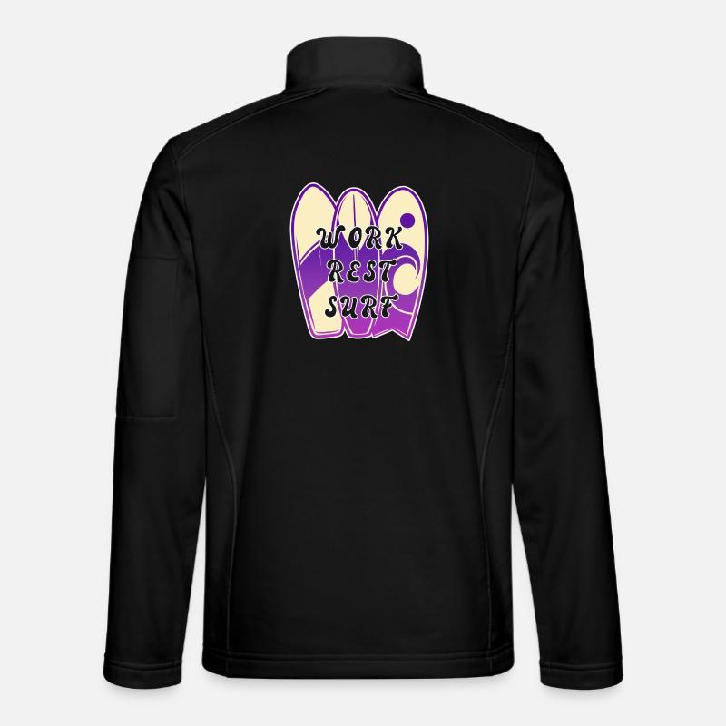 Surfing saying design - Unisex Softshell Jacket - black
