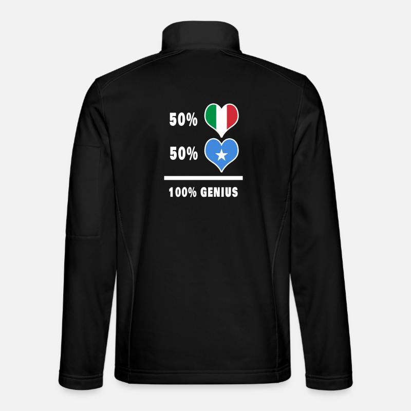 Brilliant Italien und Somalia / Geschenk - Unisex Softshelljacke - Schwarz