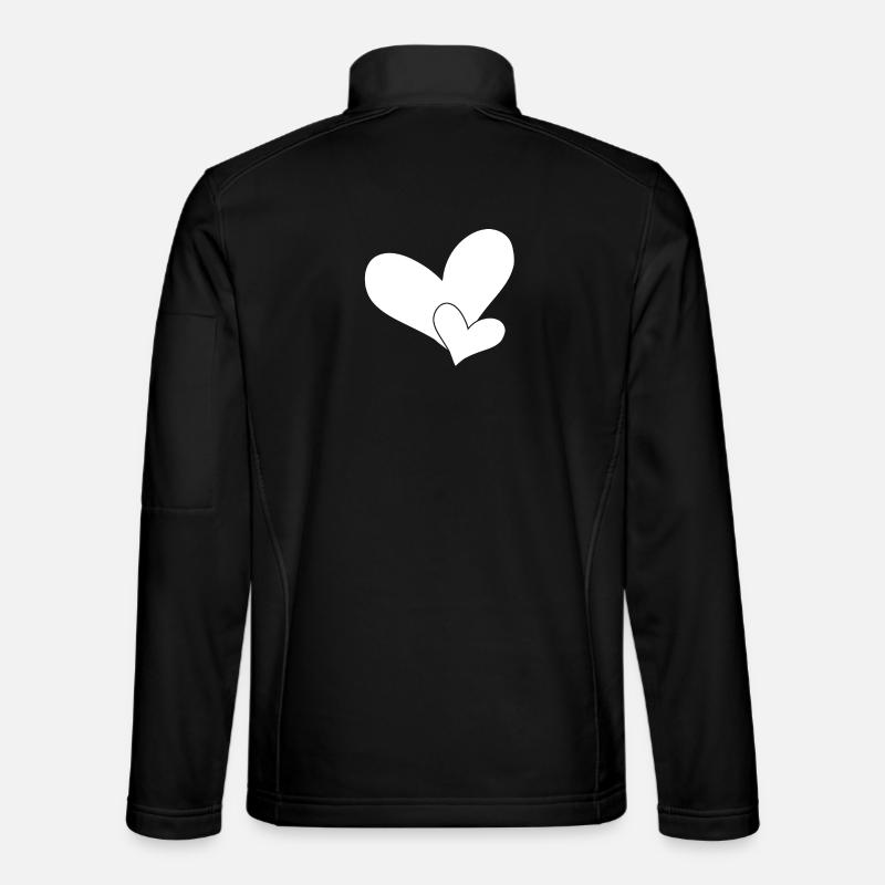 Cœurs - Veste en tissu softshell Unisexe - noir
