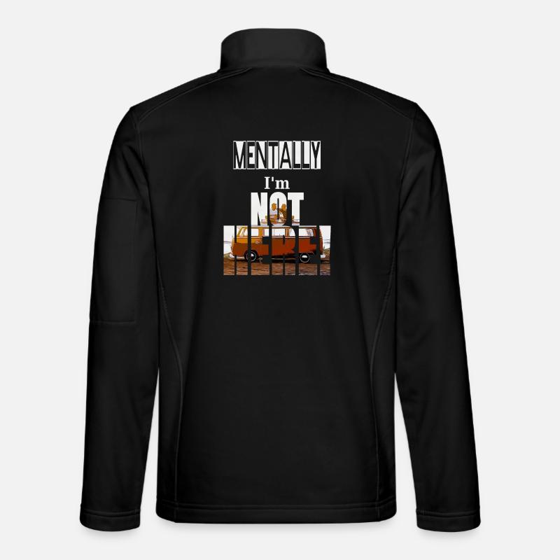 MENTALLY I'm not here - Veste en tissu softshell Unisexe - noir