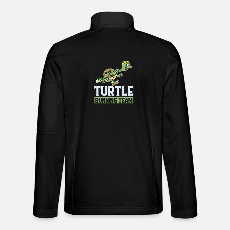 Turtle running team neu - Unisex Softshelljacke - Schwarz