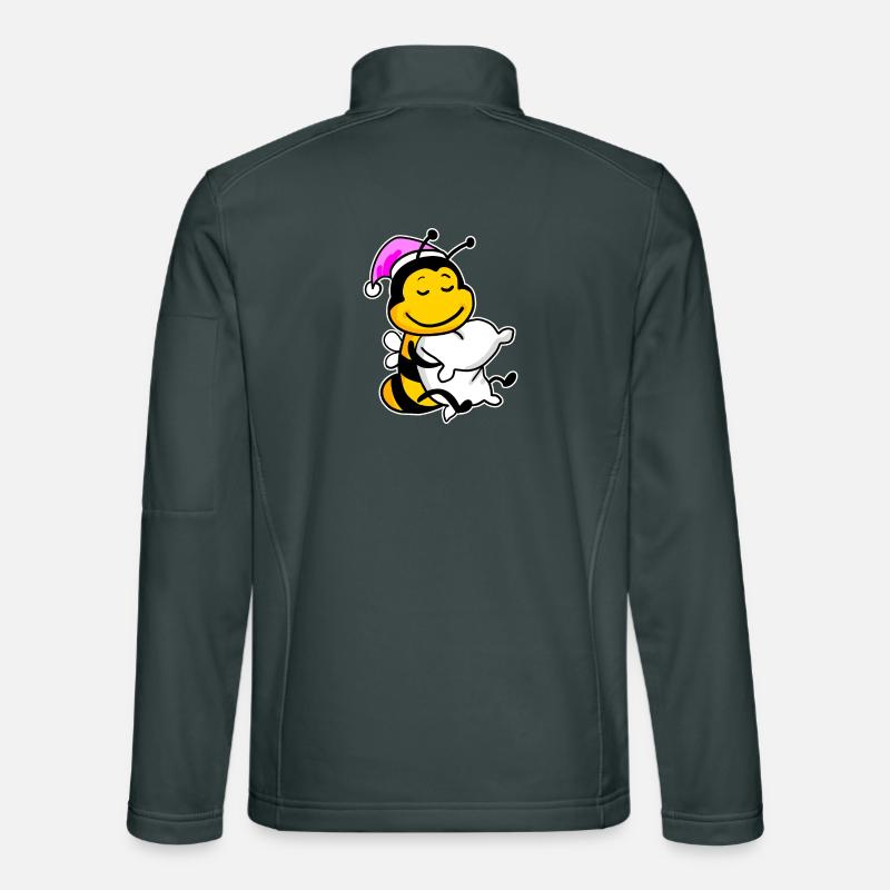 Abeille avec oreiller et bonnet de couchage Veste en tissu softshell Unisexe