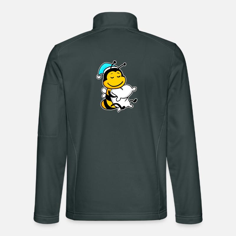 Abeille avec oreiller et bonnet de couchage Veste en tissu softshell Unisexe
