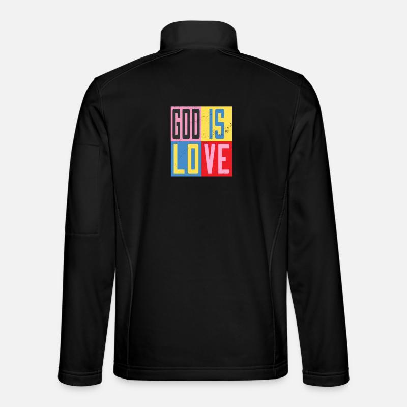 Gott ist Liebe - Unisex Softshelljacke - Schwarz