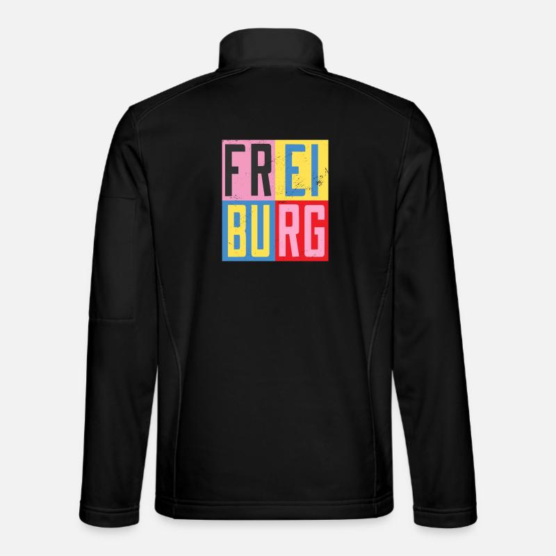 Freiburg Städte Design - Unisex Softshelljacke - Schwarz