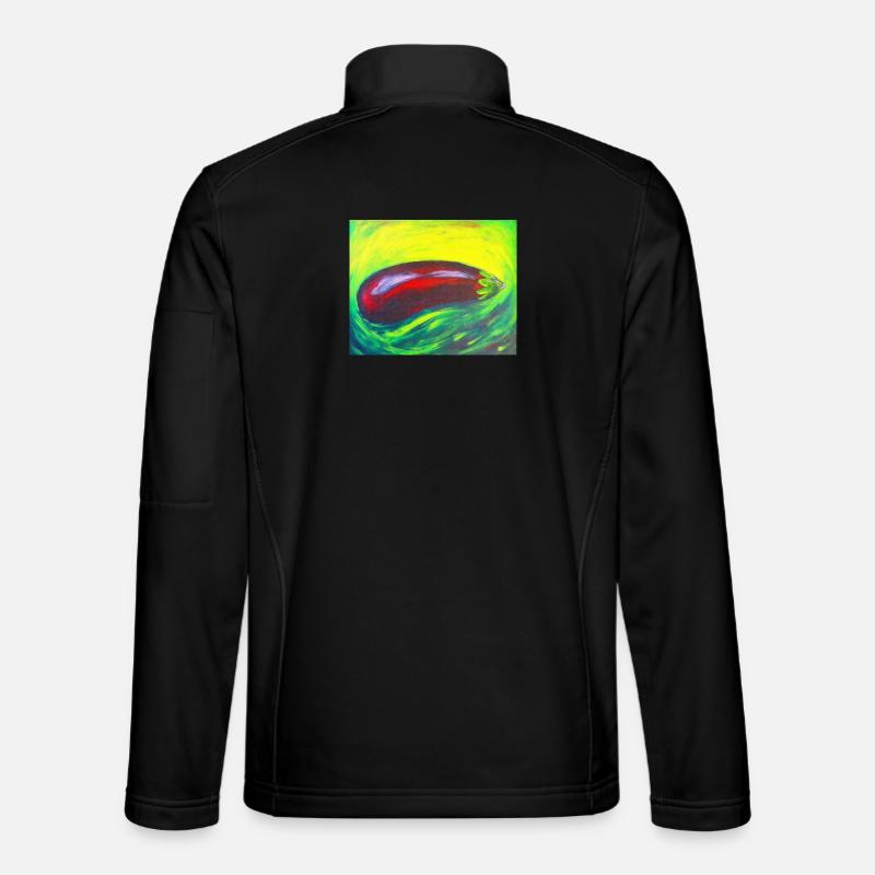 Abstrakte Auberginen Kunst - Unisex Softshelljacke - Schwarz