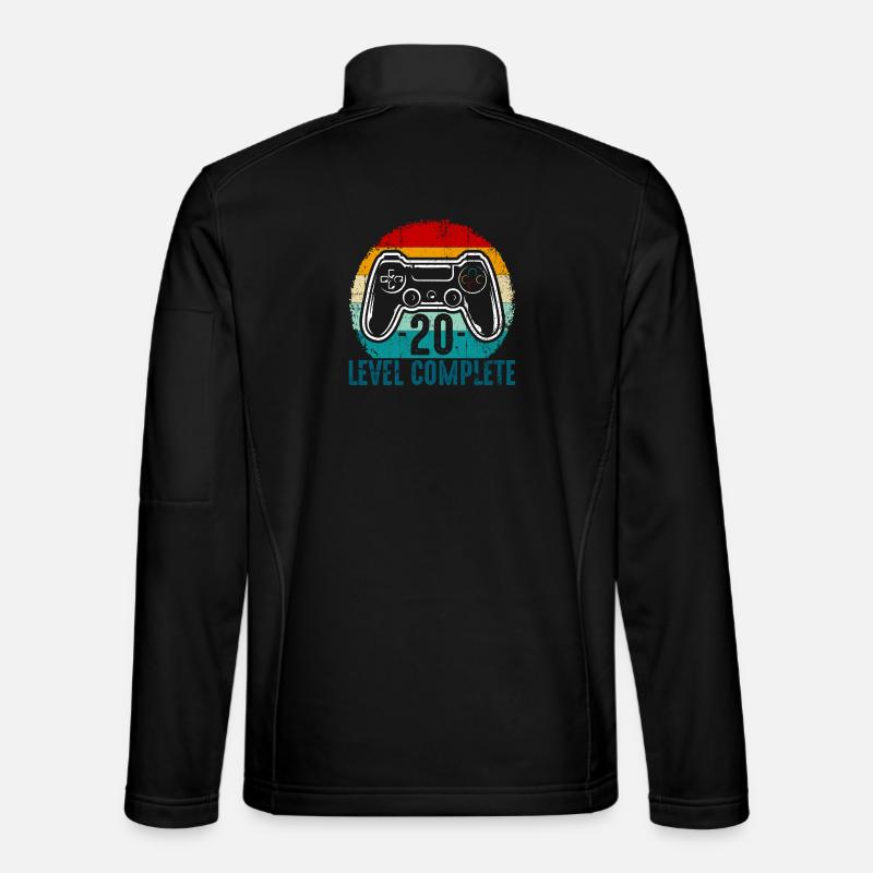 Retro Controller Level Complete - Unisex Softshell Jacket - black