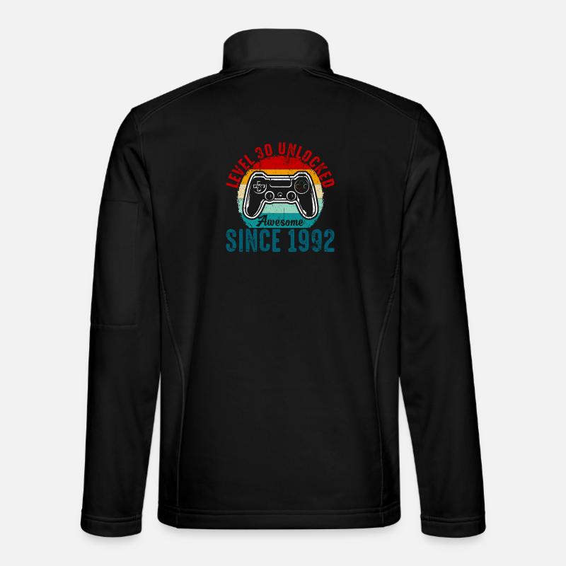 Level 30 Entsperrtes Retro-Controller-Tee - Unisex Softshelljacke - Schwarz