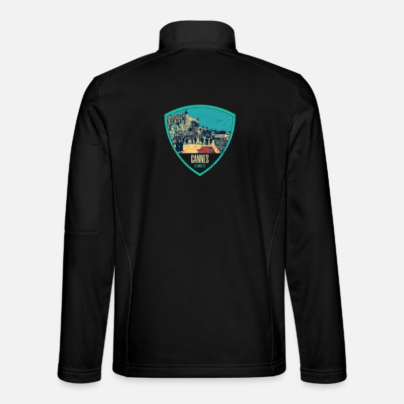 Illustration originale rétro La Croisette à Cannes Veste en tissu softshell Unisexe