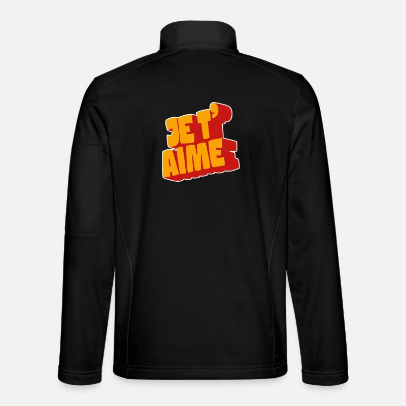 Je t'aime - Unisex Softshelljacke - Schwarz