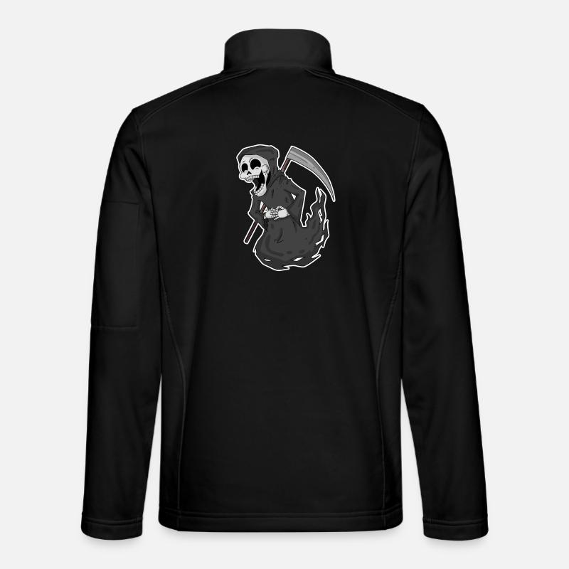 Grim Reaper rit drôle - Veste en tissu softshell Unisexe - noir