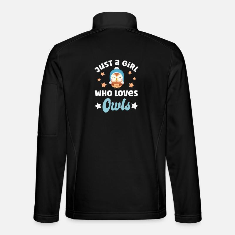 Eule Eulen - Unisex Softshelljacke - Schwarz