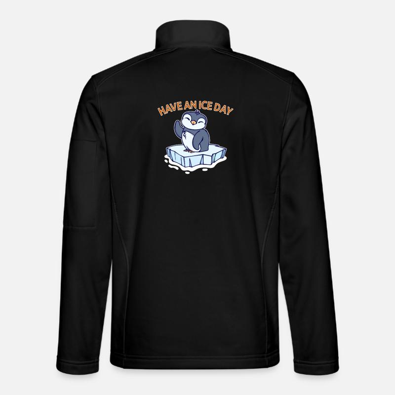 Antarctique Ice Cold Penguin Déclaration Oiseau de mer Veste en tissu softshell Unisexe