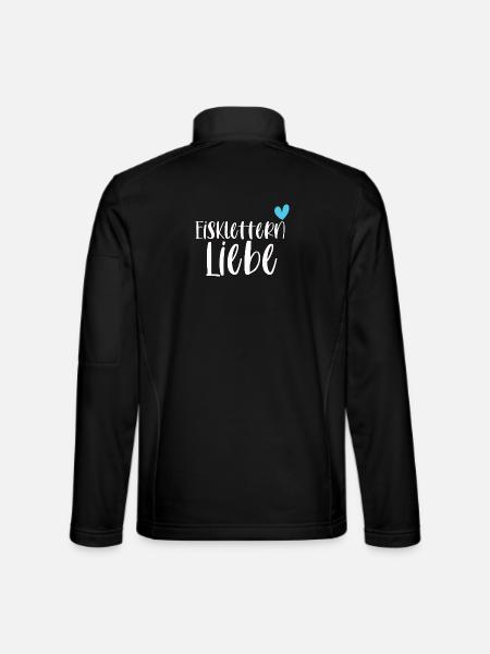 Klettern Eisklettern Liebe Eispickel Geschenk - Unisex Softshelljacke - Schwarz