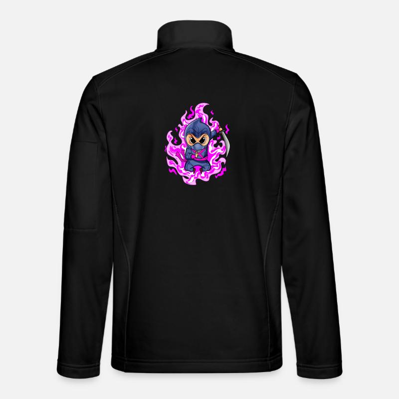 Ninja Girl in Pink - Unisex Softshell Jacket - black