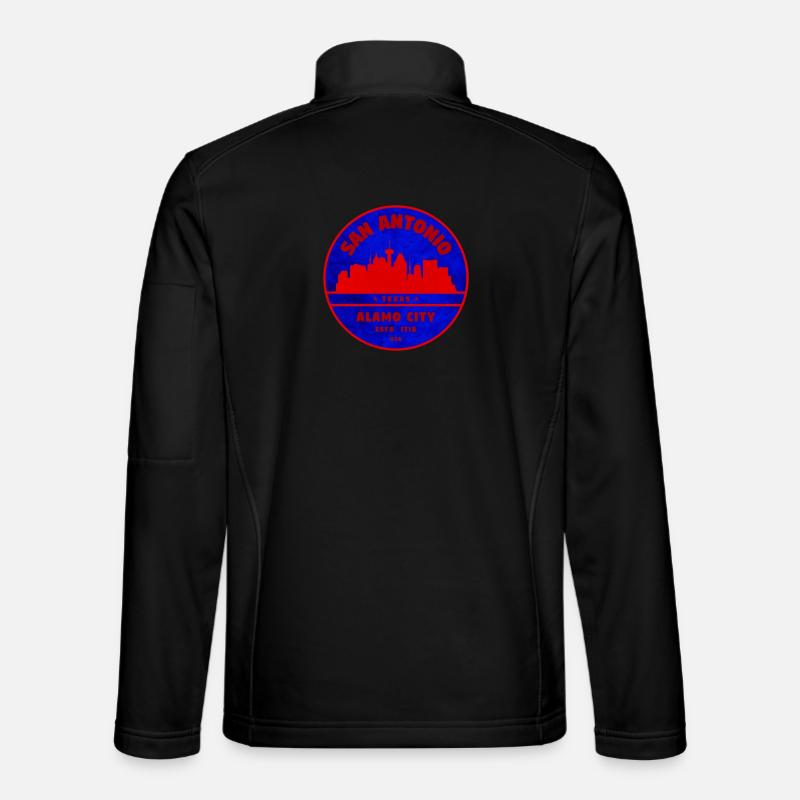 San Antonio Skyline Retro-Abzeichen - Unisex Softshelljacke - Schwarz
