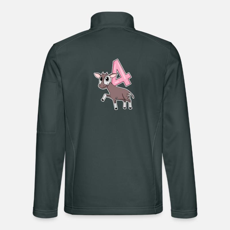 Fille de 4 ans Okapi cadeau de 4ème anniversaire Veste en tissu softshell Unisexe