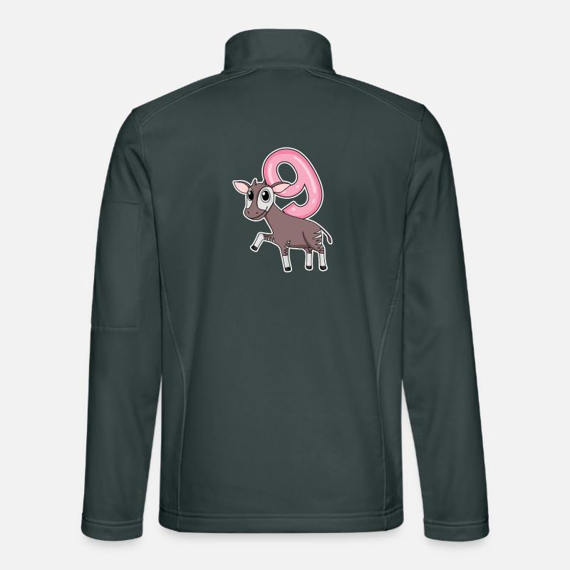 Fille 9 ans Okapi cadeau de 9ème anniversaire Veste en tissu softshell Unisexe