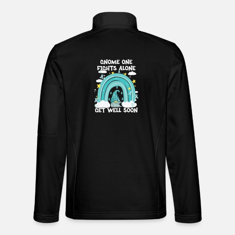 Gnome One Fights Alone Gebärmutterkrebs - Unisex Softshelljacke - Schwarz