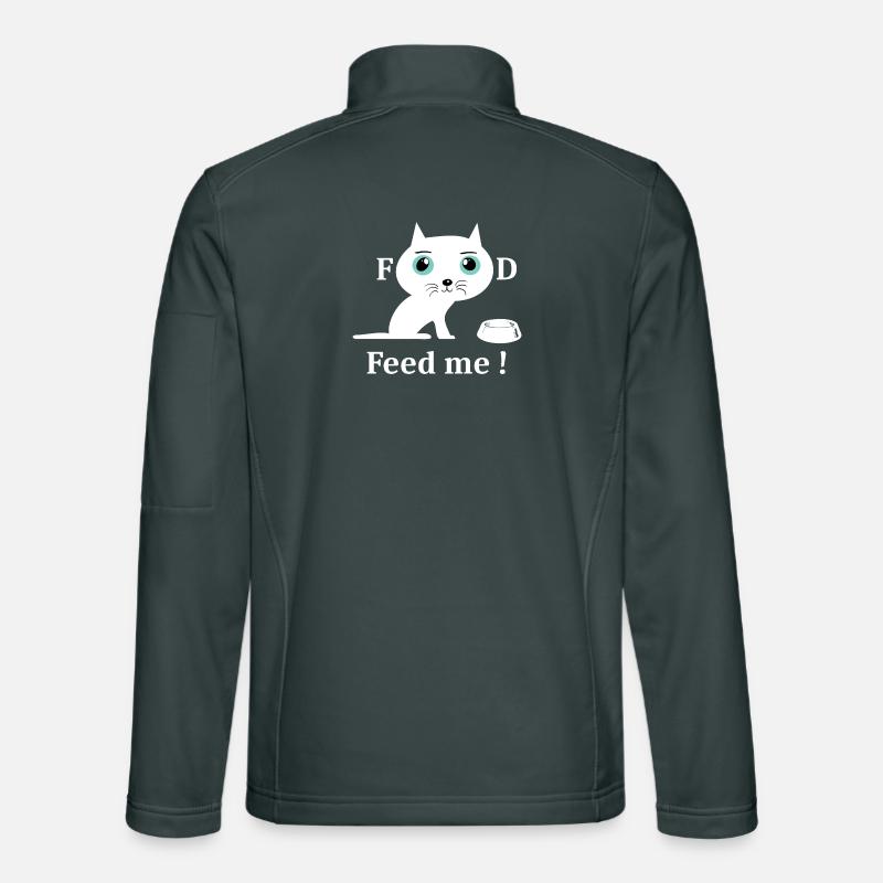 Chat blanc mignon Veste en tissu softshell Unisexe