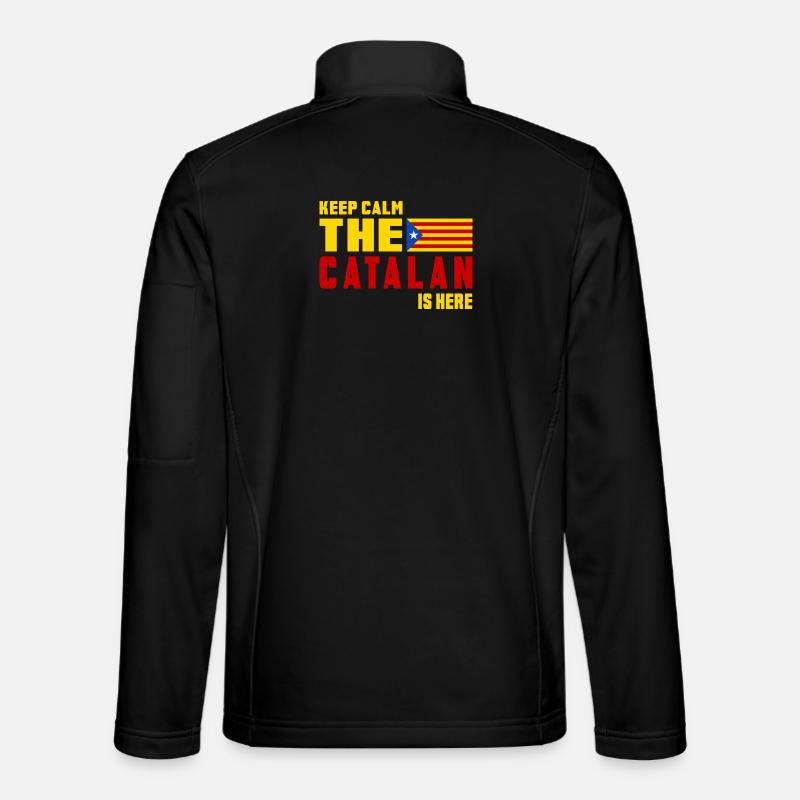 Keep Calm Catalonia flag design - Unisex Softshell Jacket - black