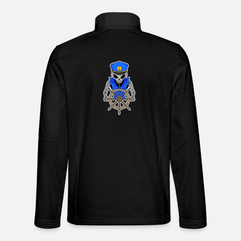Capitaine squelette - Veste en tissu softshell Unisexe - noir