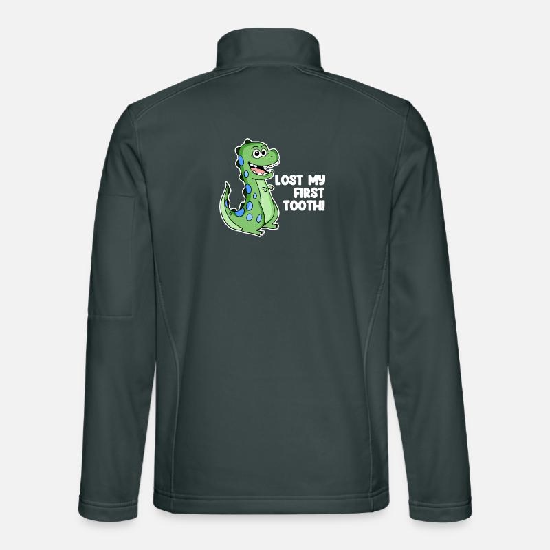 Dino Tooth Gap Toddler Milk Tooth Unisex Softshell Jacket