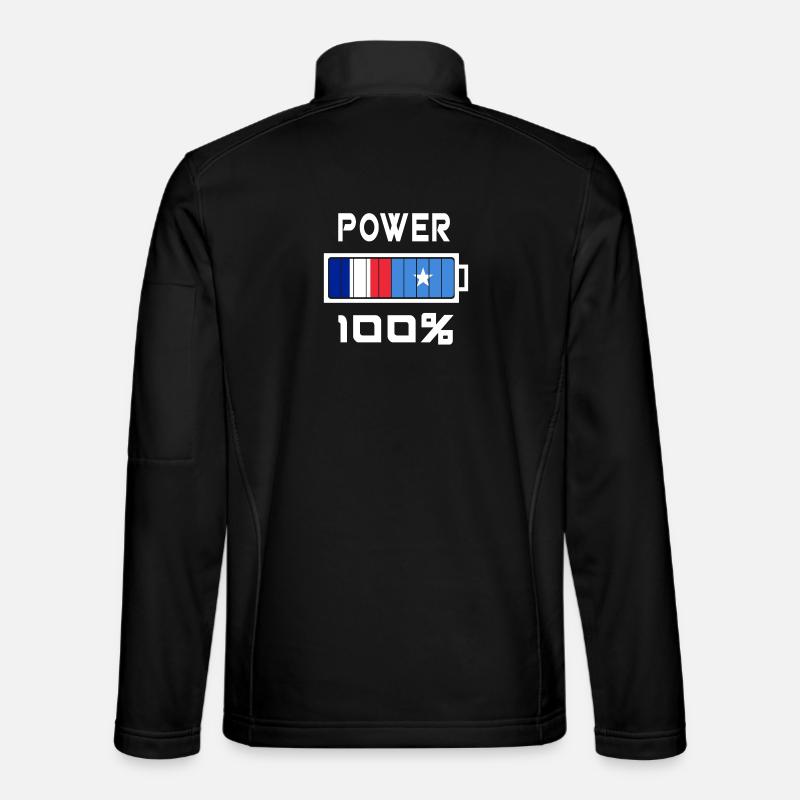 Somalia und Frankreich Power 100% - Unisex Softshelljacke - Schwarz
