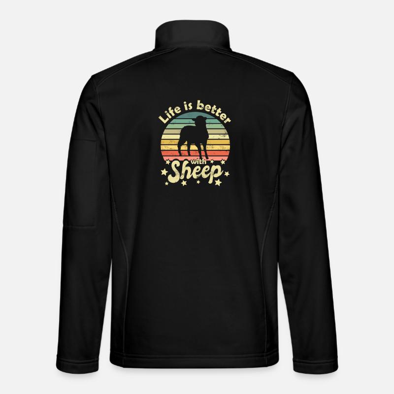 Schaf Schafe - Unisex Softshelljacke - Schwarz
