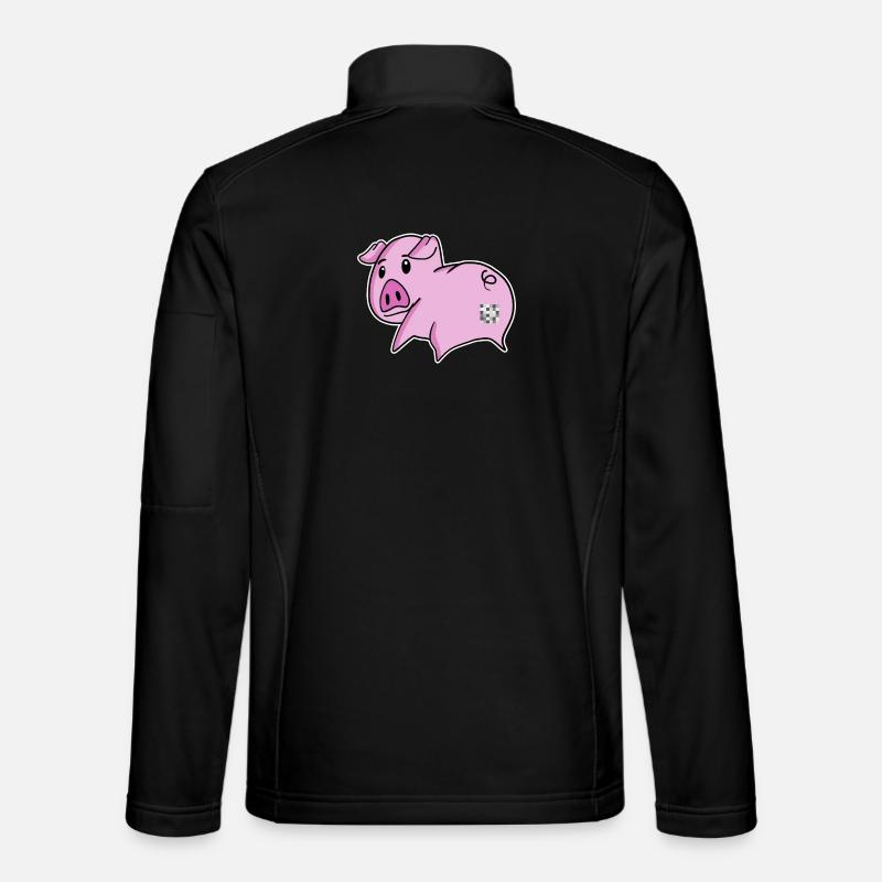 Pig Ass - Pig Butt - Veste en tissu softshell Unisexe - noir