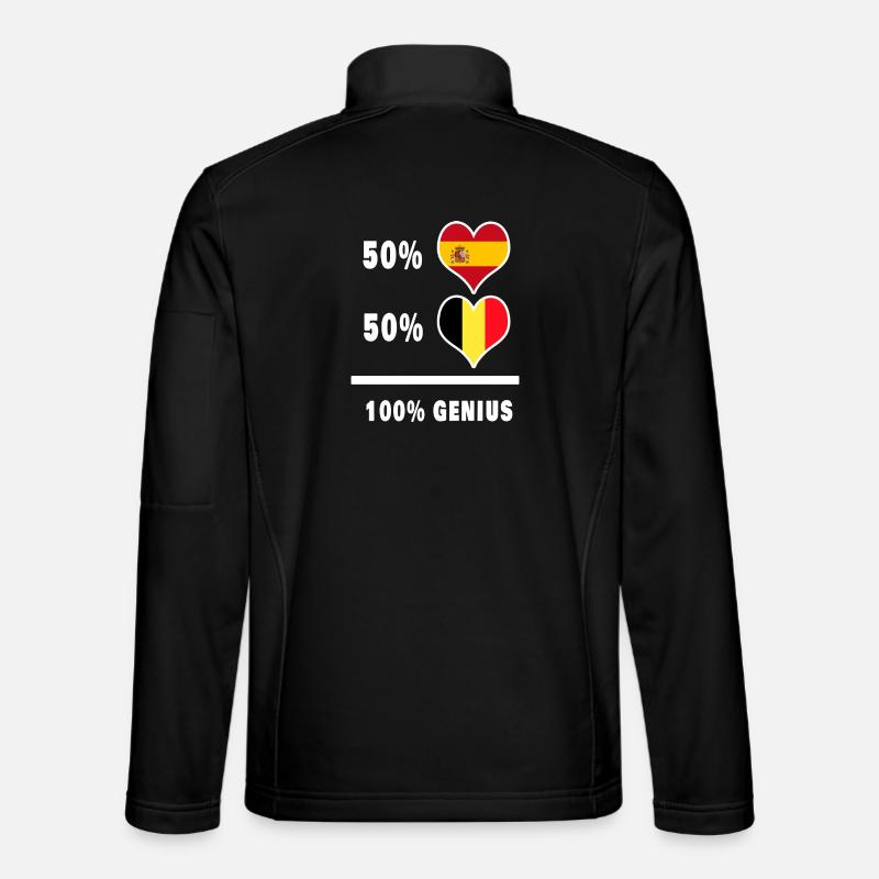 Belgium and Spain brilliant/gift - Unisex Softshell Jacket - black