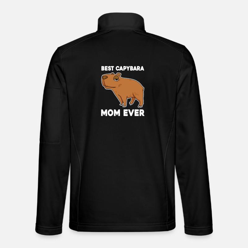 Capybara Mama Wasserschwein - Unisex Softshell Jacket - black