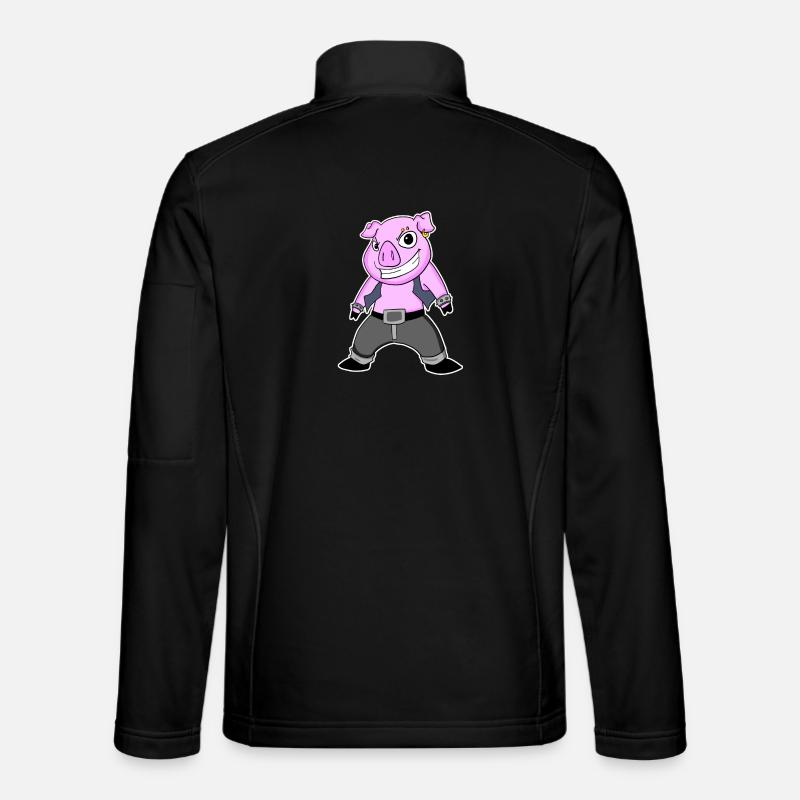 Cochon Cool - Veste en tissu softshell Unisexe - noir