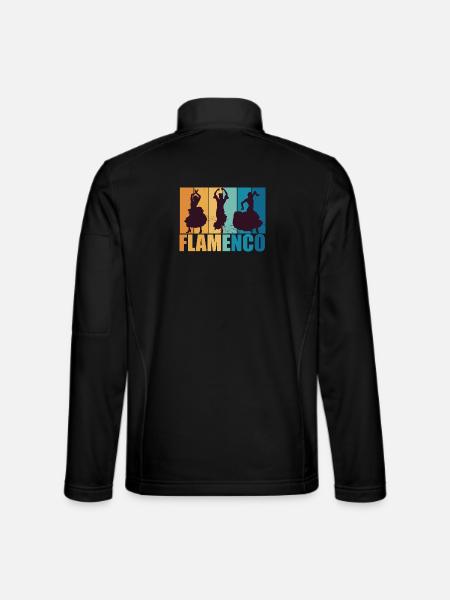 Flamenco Tänzerin Vintage Retro Tanz Geschenk - Unisex Softshelljacke - Schwarz