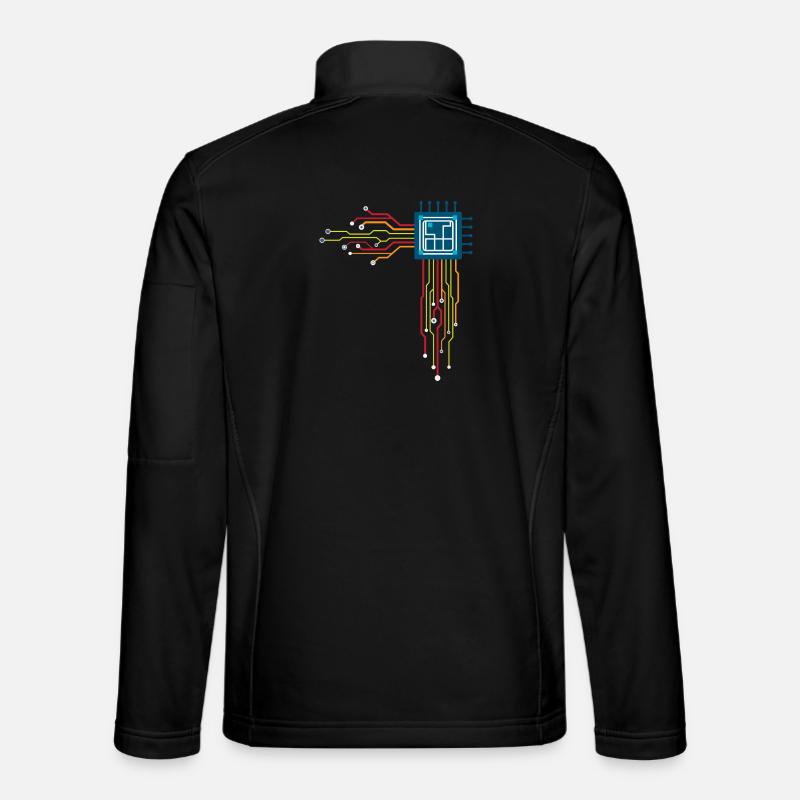 Computer chip - Creative illustration - Unisex Softshell Jacket - black