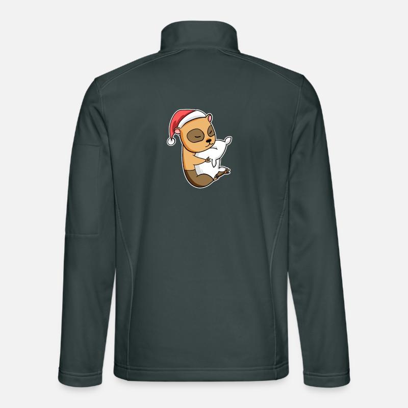 Écureuil sommeil de Noël Veste en tissu softshell Unisexe