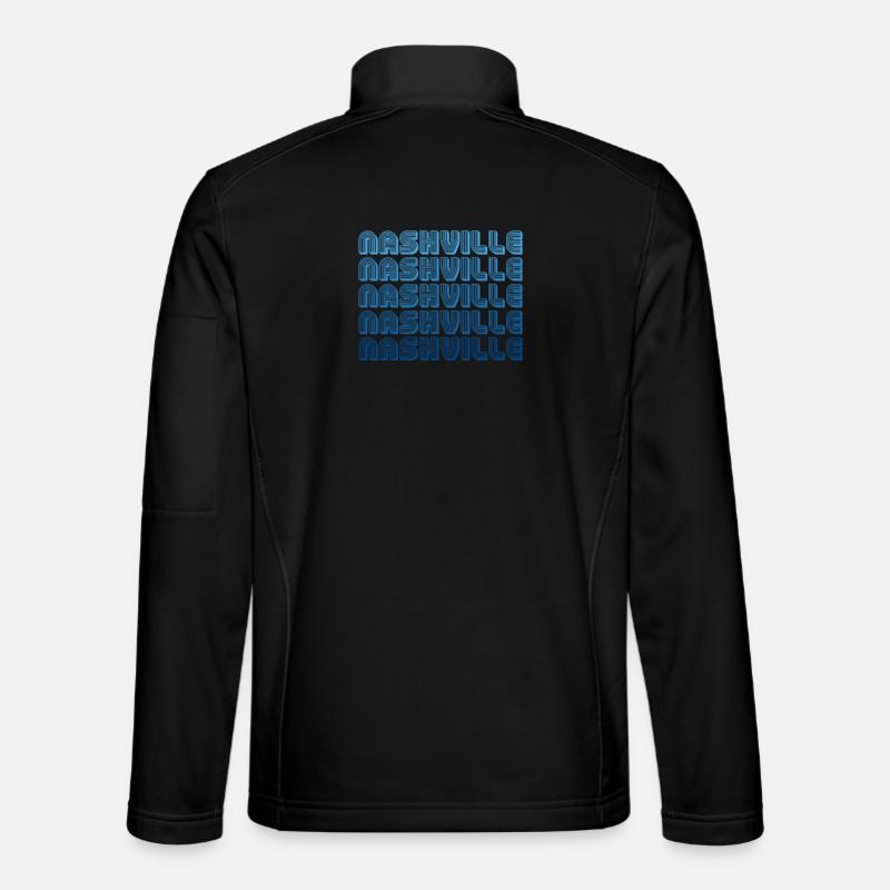 Nashville Tennessee Typography - Unisex Softshell Jacket - black