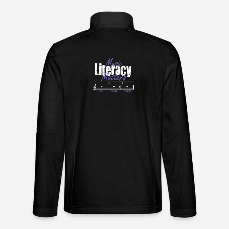 La littératie musicale, ça compte - Veste en tissu softshell Unisexe - noir