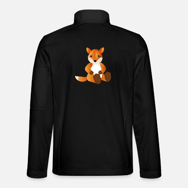 Petit renard sucré comme compagnon animal Veste en tissu softshell Unisexe