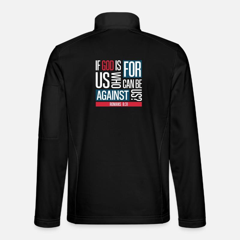 Dieu pour nous (sombre) - Veste en tissu softshell Unisexe - noir