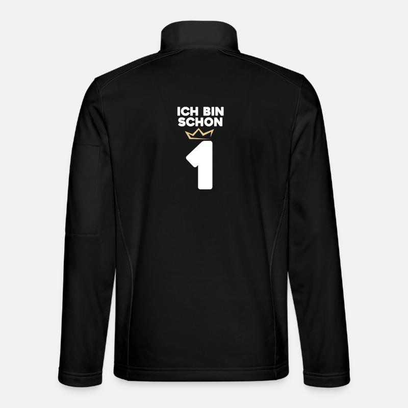 1 Geburtstag - 1 Jahre mit Krone - Unisex Softshelljacke - Schwarz