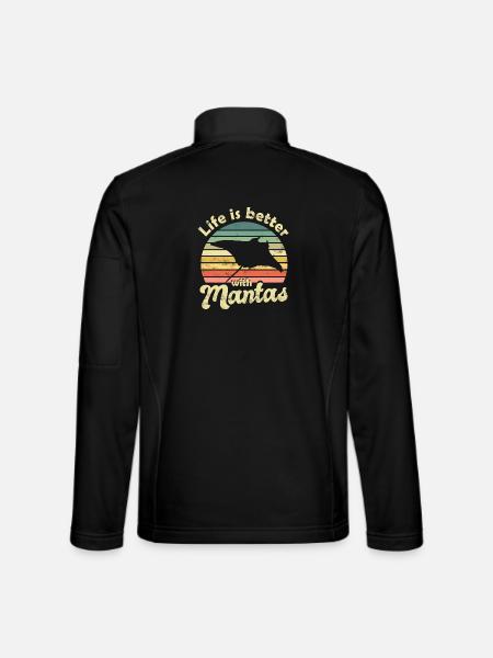 Manta Rays Manta - Unisex Softshell Jacket - black