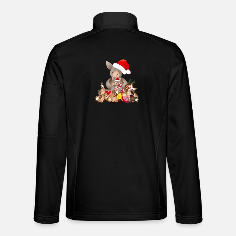kangourou doux pour Noël avec chapeau de Noël Veste en tissu softshell Unisexe