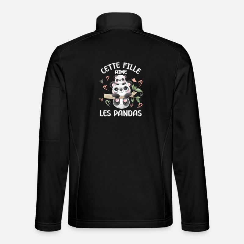 Dieses Mädchen Liebt Pandas - Unisex Softshelljacke - Schwarz