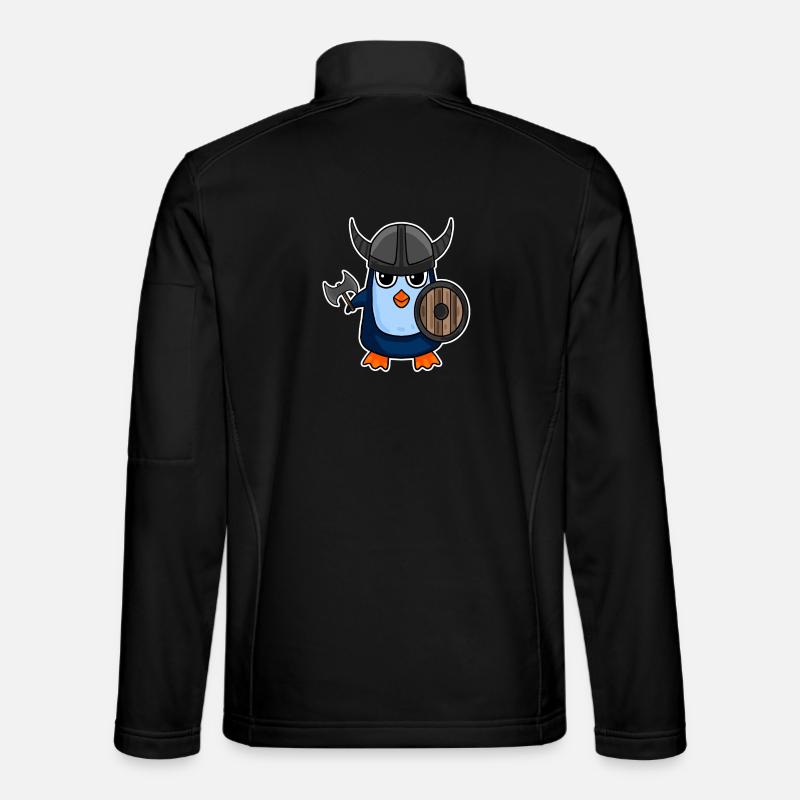 Viking Penguin Motif - Unisex Softshell Jacket - black